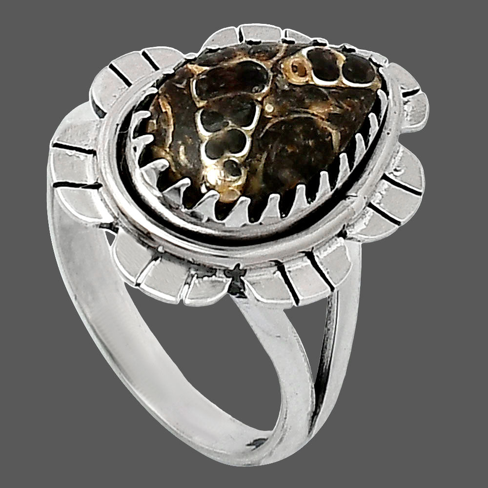 Natural Turtella Jasper - USA Ring size-7 R-1341 SDR239692