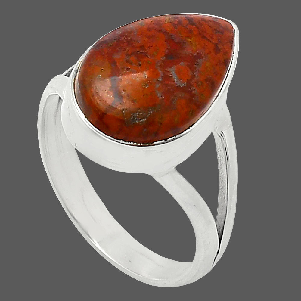 Natural Red Moss Agate Ring size-7 R-1002 SDR239935
