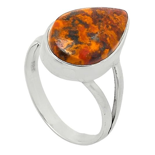 Natural Red Moss Agate Ring size-7 R-1002 SDR239943