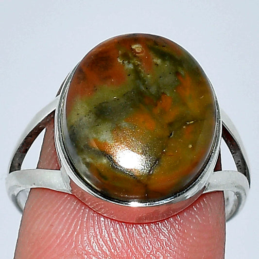 Natural Rhyolite - Rainforest Jasper Ring size-8 R-1002 SDR239950
