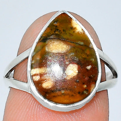 Natural Rocky Butte Picture Jasper Ring size-7 R-1002 SDR240075