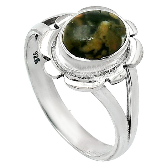Natural Rhyolite - Rainforest Jasper Ring size-8 R-1342 SDR240121