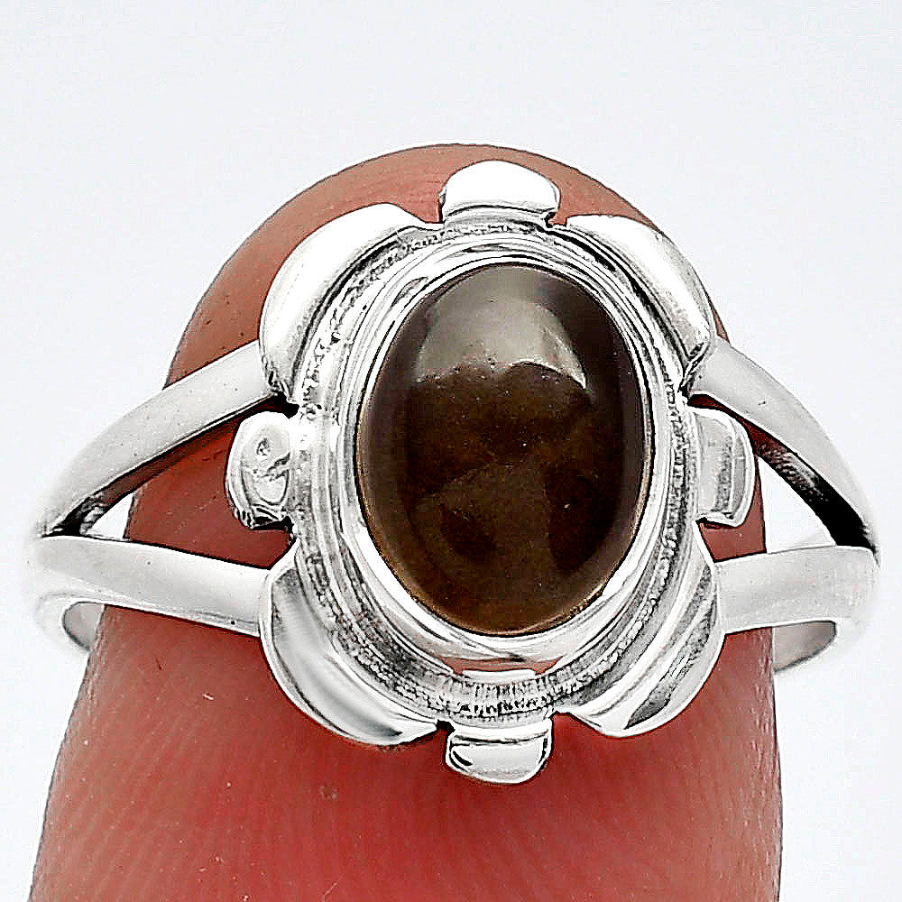 Natural Smoky Quartz - Brazil Ring size-8 R-1342 SDR240139