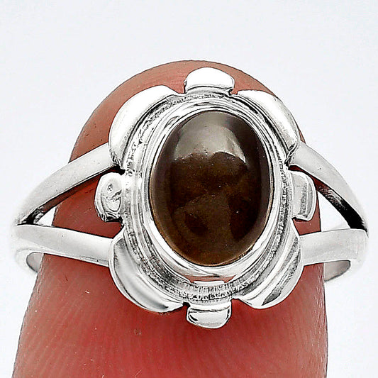 Natural Smoky Quartz - Brazil Ring size-8 R-1342 SDR240139