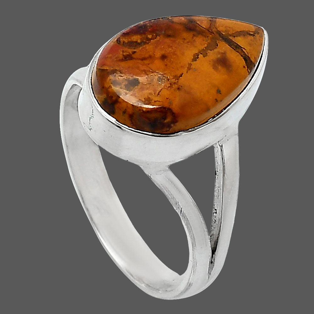 Natural Red Moss Agate Ring size-8 R-1002 SDR240183
