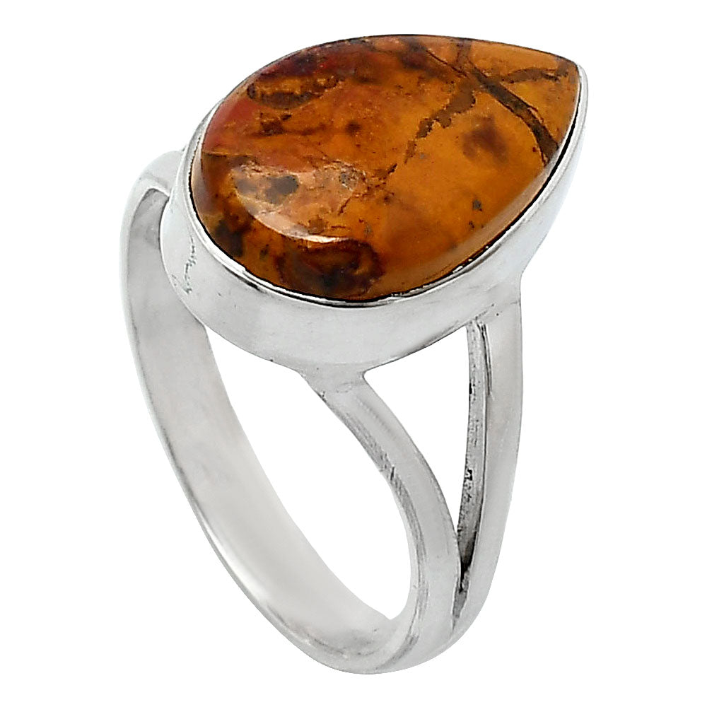 Natural Red Moss Agate Ring size-8 R-1002 SDR240183
