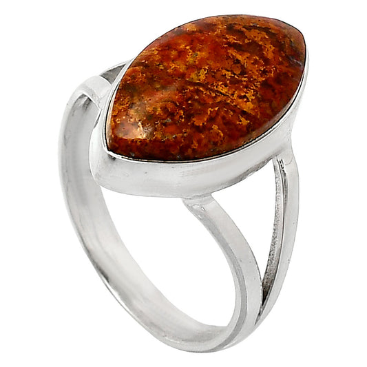 Natural Red Moss Agate Ring size-8.5 R-1002 SDR240187
