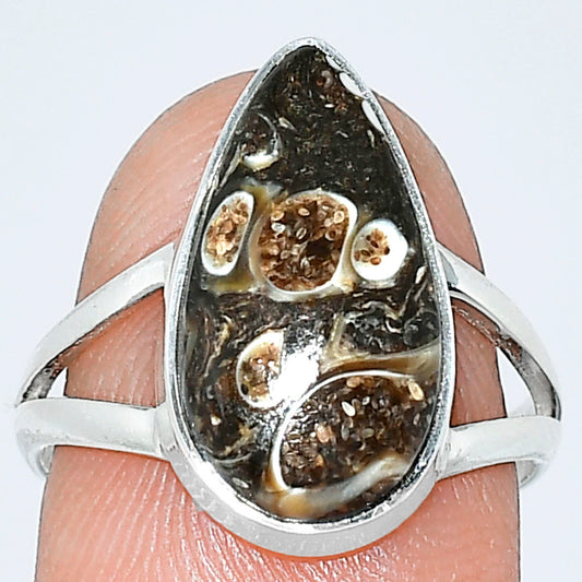 Natural Turtella Jasper - USA Ring size-7.5 R-1002 SDR240233
