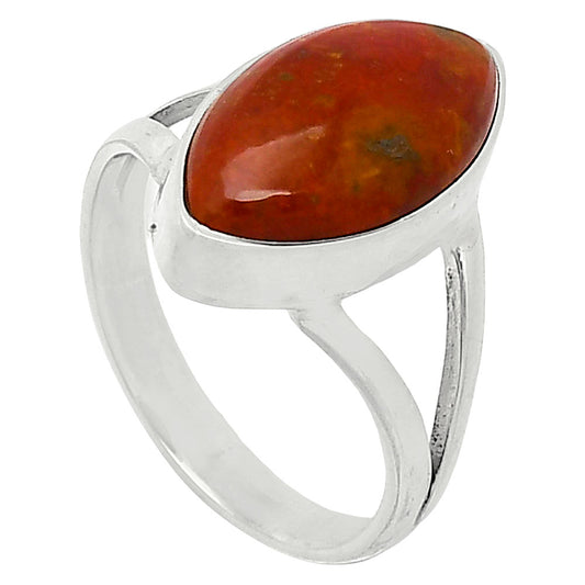 Natural Red Moss Agate Ring size-8 R-1002 SDR240240