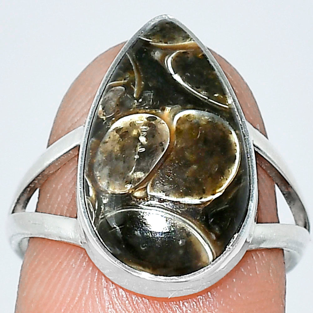 Natural Turtella Jasper - USA Ring size-7.5 R-1002 SDR240277