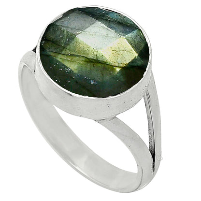 Spectrolite Labradorite Checker Ring size-7.5 R-1002 SDR240395