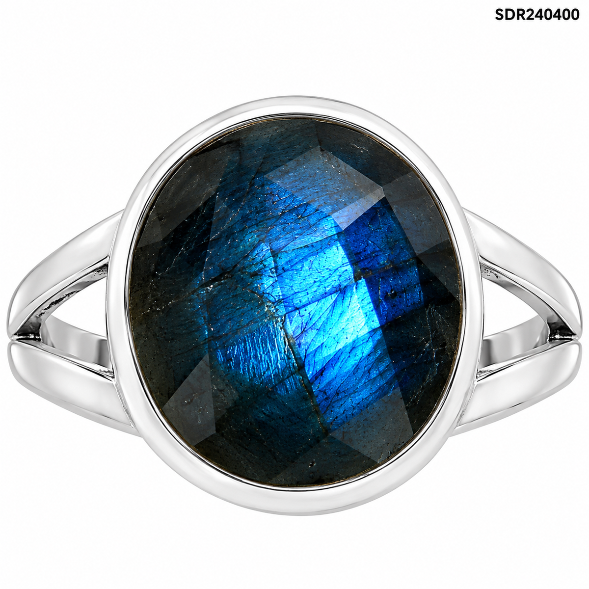 Natural Blue Labradorite Checker Ring size-7 R-1002 SDR240400