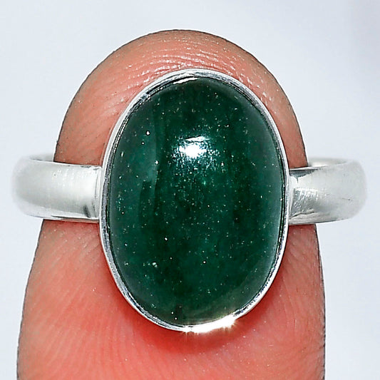 Natural Green Aventurine Ring size-8 R-1001 SDR240609