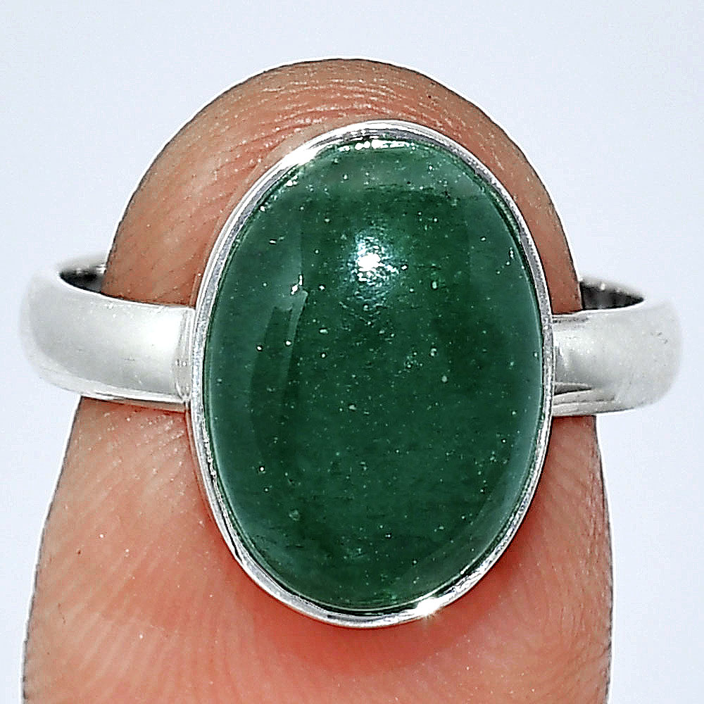 Natural Green Aventurine Ring size-7 R-1001 SDR240643