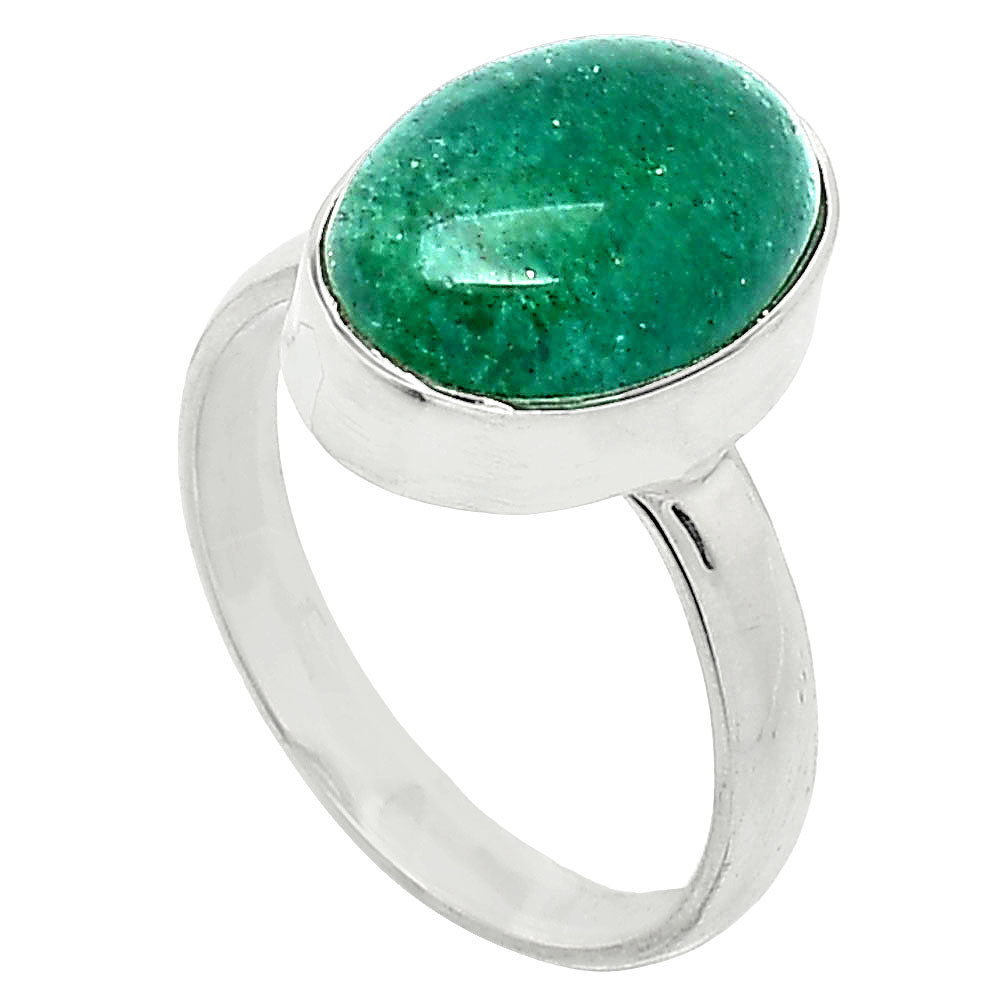 Natural Green Aventurine Ring size-7 R-1001 SDR240643