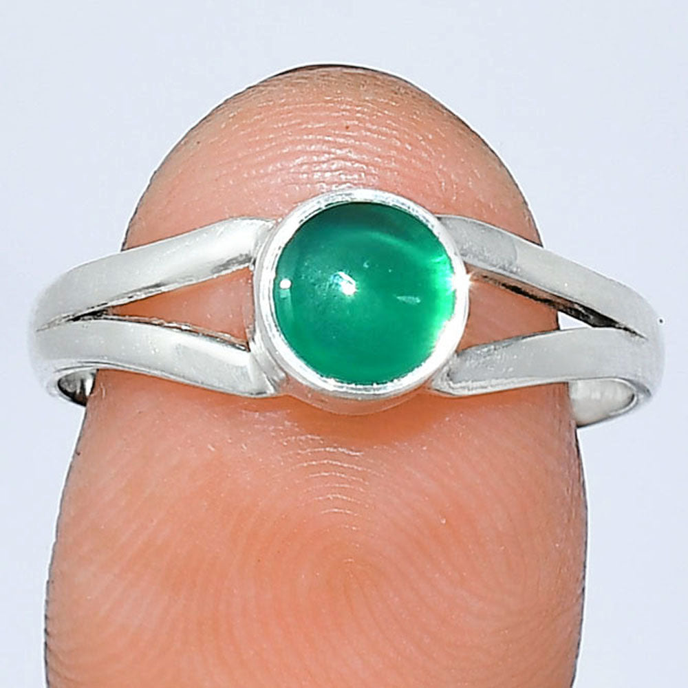Natural Green Onyx Ring size-8 R-1505 SDR240870