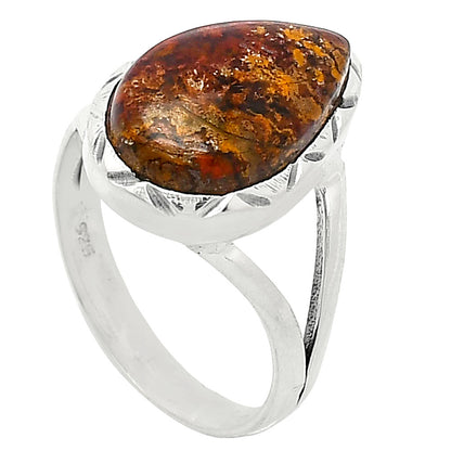 Natural Red Moss Agate Ring size-8 R-1014 SDR240892