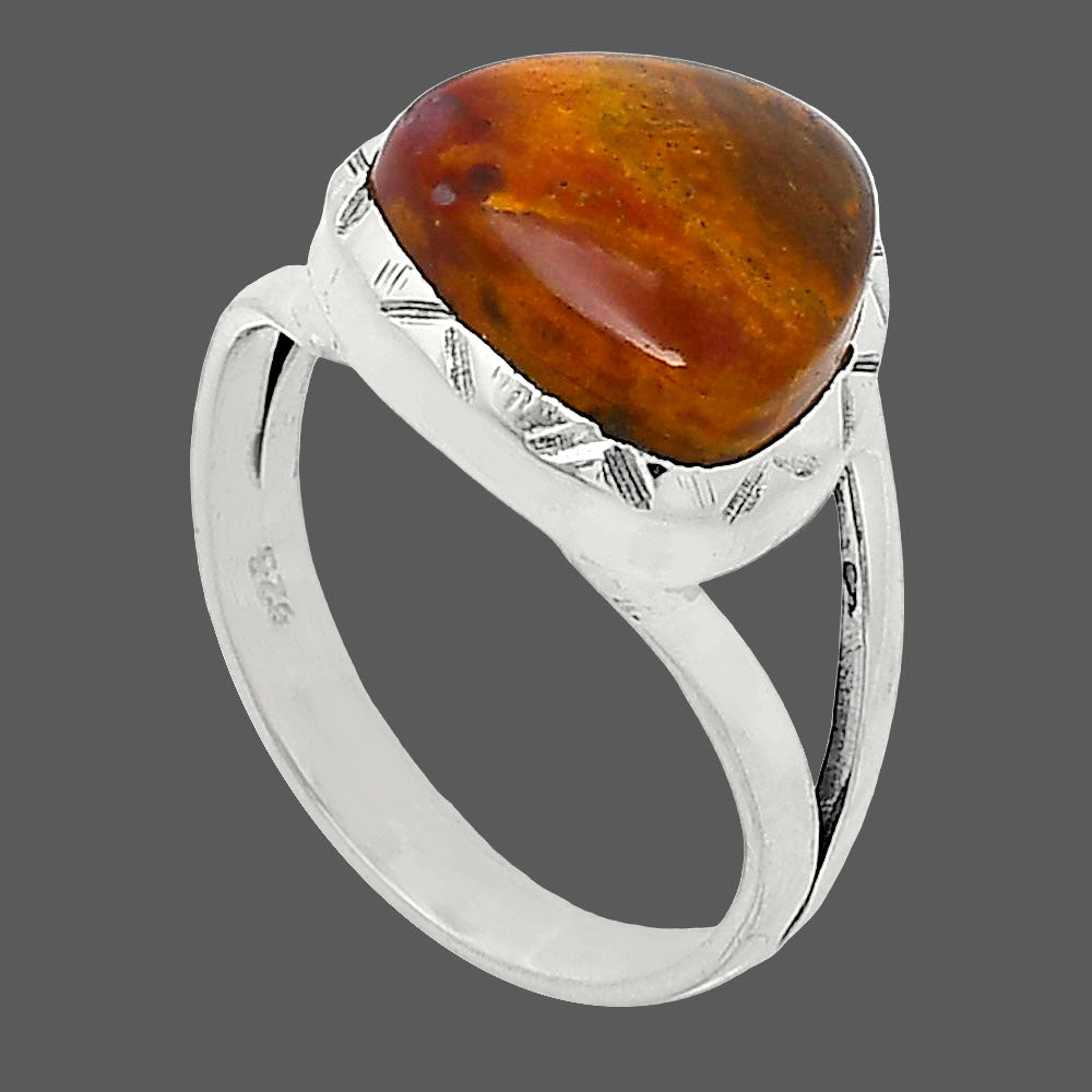 Natural Red Moss Agate Ring size-7 R-1014 SDR240896