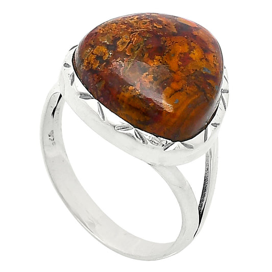Natural Red Moss Agate Ring size-10 R-1014 SDR240915