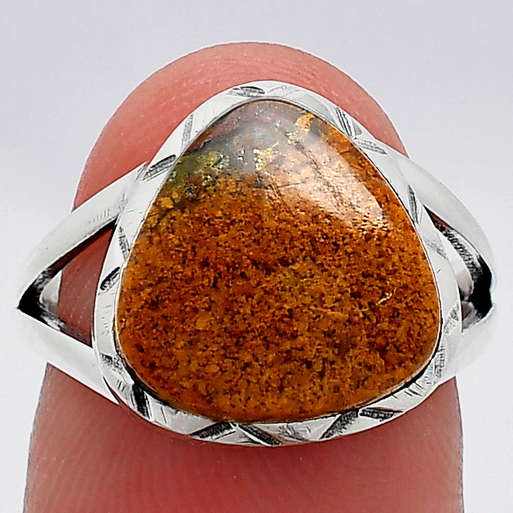 Natural Red Moss Agate Ring size-7 R-1014 SDR240917