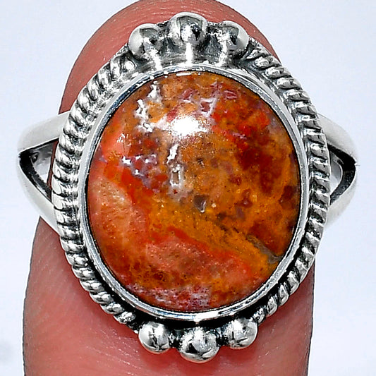 Natural Rare Cady Mountain Agate Ring size-9 R-1253 SDR241010