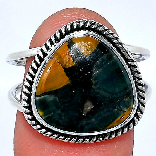 Natural Rhyolite - Rainforest Jasper Ring size-9 R-1068 SDR241121