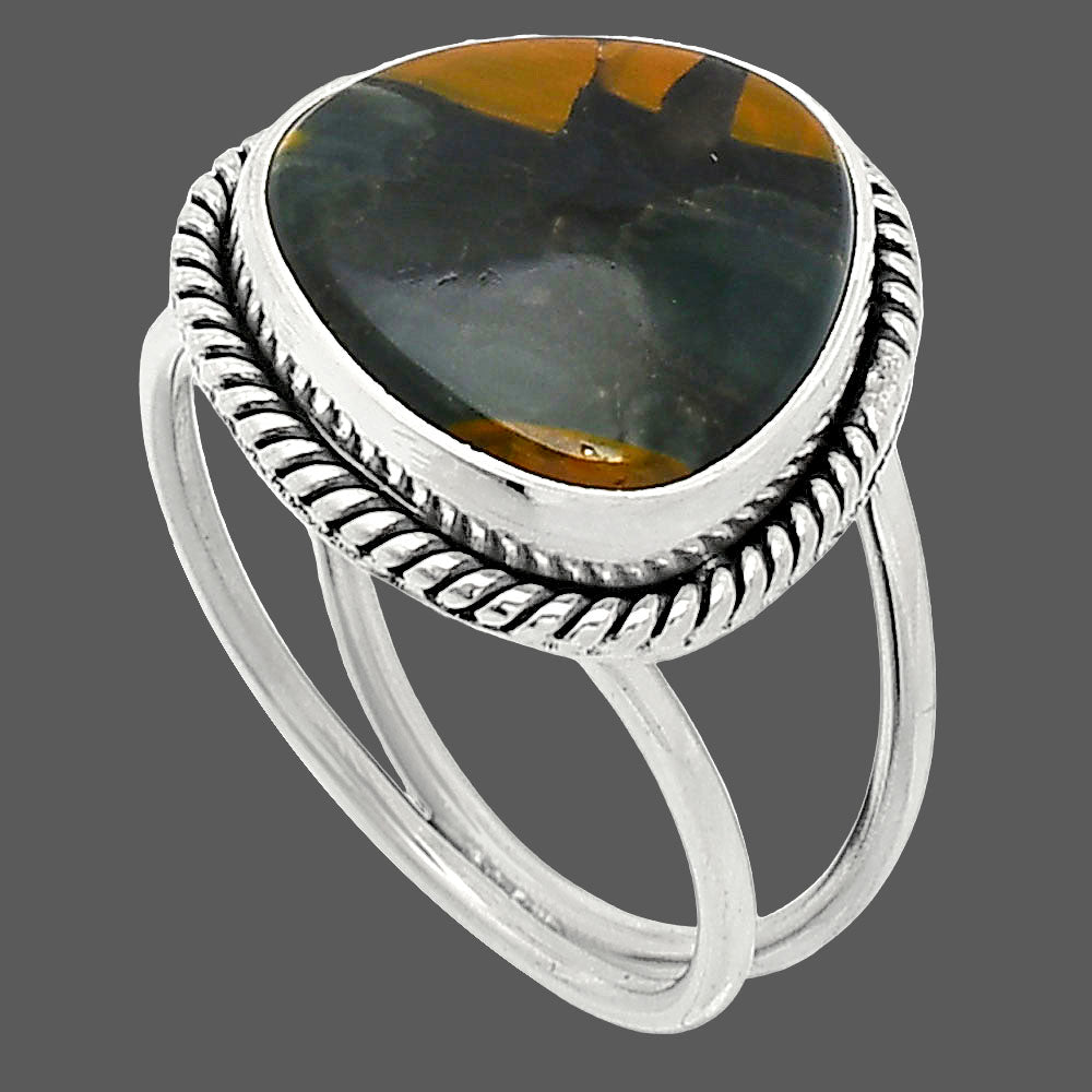 Natural Rhyolite - Rainforest Jasper Ring size-9 R-1068 SDR241121