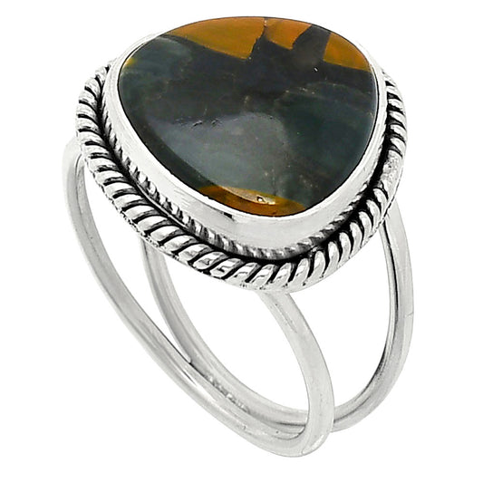 Natural Rhyolite - Rainforest Jasper Ring size-9 R-1068 SDR241121