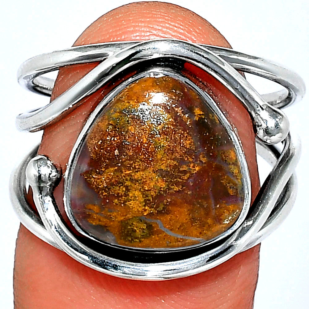 Natural Rare Cady Mountain Agate Ring size-8 R-1683 SDR241439