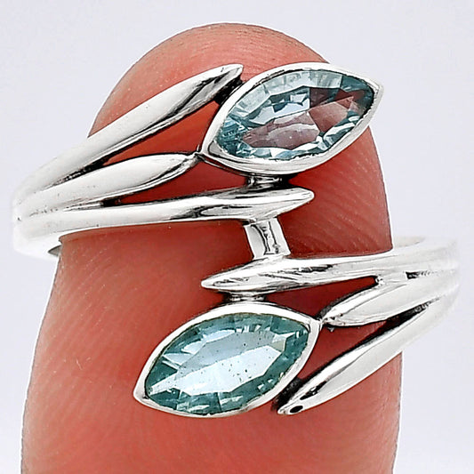 Natural Sky Blue Topaz Ring size-7.5 R-1023 SDR241523