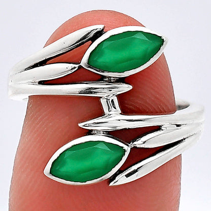 Natural Green Onyx Ring size-7 R-1023 SDR241539