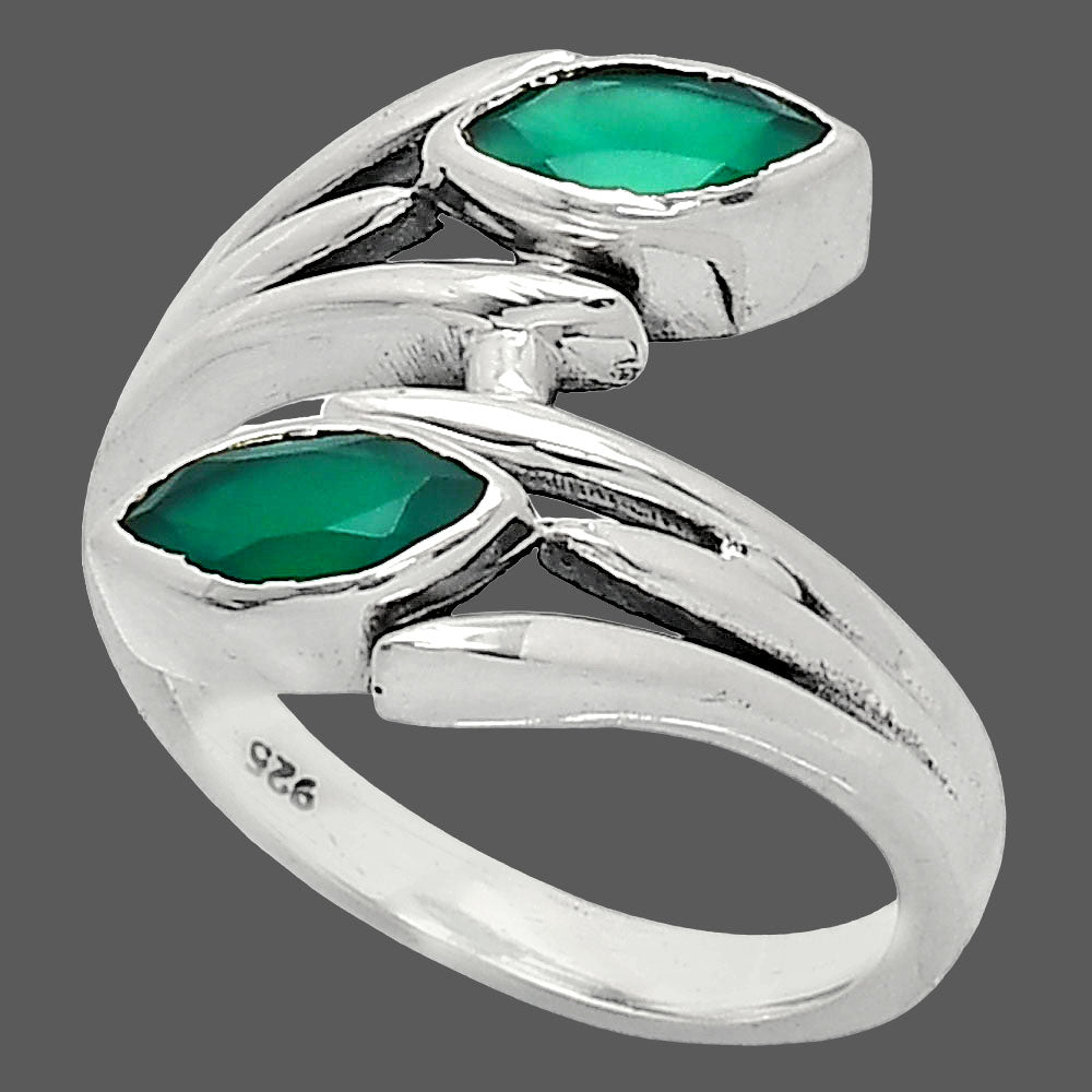 Natural Green Onyx Ring size-7 R-1023 SDR241539