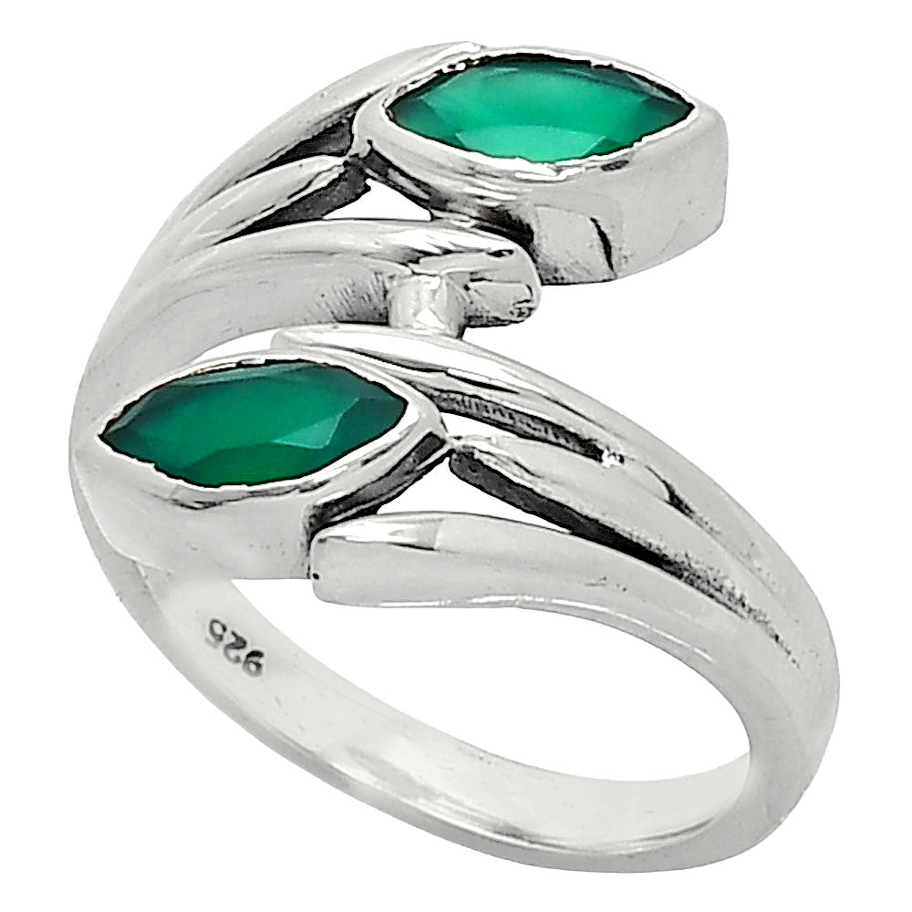 Natural Green Onyx Ring size-7 R-1023 SDR241539