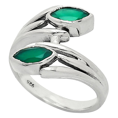 Natural Green Onyx Ring size-7 R-1023 SDR241539