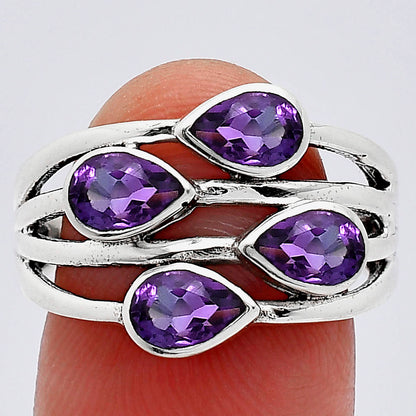 Natural African Amethyst Ring size-8 R-1030 SDR241580
