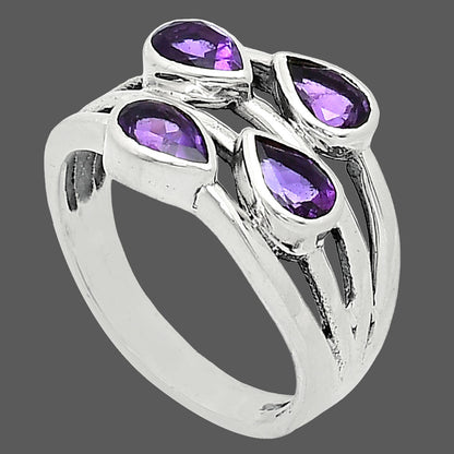 Natural African Amethyst Ring size-8 R-1030 SDR241580