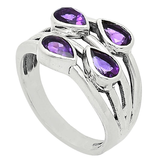 Natural African Amethyst Ring size-8 R-1030 SDR241580