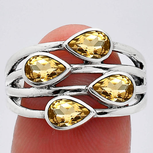 Natural Citrine Ring size-7 R-1030 SDR241597