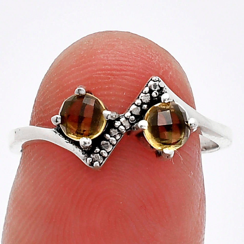 Natural Citrine Checker Ring size-7 R-1184 SDR241908