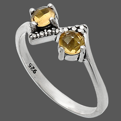Natural Citrine Checker Ring size-7 R-1184 SDR241908