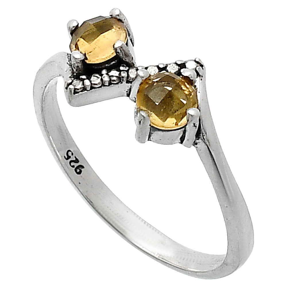 Natural Citrine Checker Ring size-7 R-1184 SDR241908
