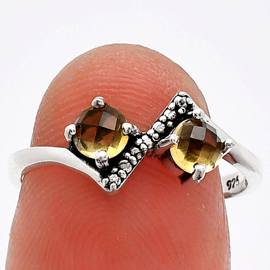 Natural Citrine Checker Ring size-7 R-1184 SDR241910