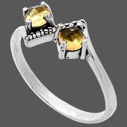 Natural Citrine Checker Ring size-7 R-1184 SDR241910