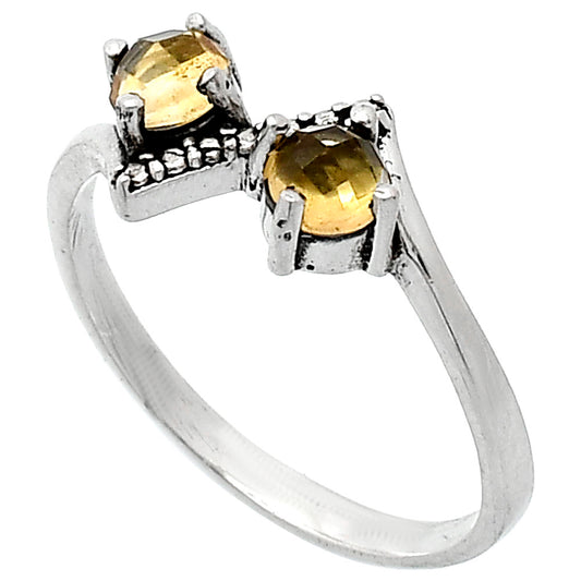 Natural Citrine Checker Ring size-7 R-1184 SDR241910