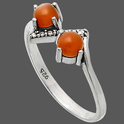 Natural Peach Moonstone Ring size-7 R-1184 SDR241915