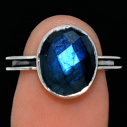 Natural Blue Labradorite Checker Ring size-7 R-1056 SDR241957