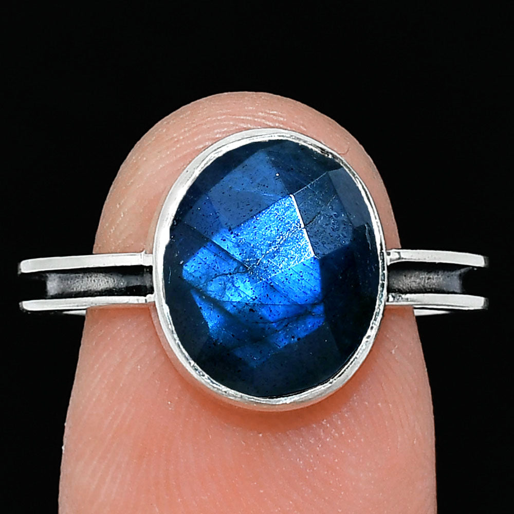 Natural Blue Labradorite Checker Ring size-8 R-1056 SDR241967