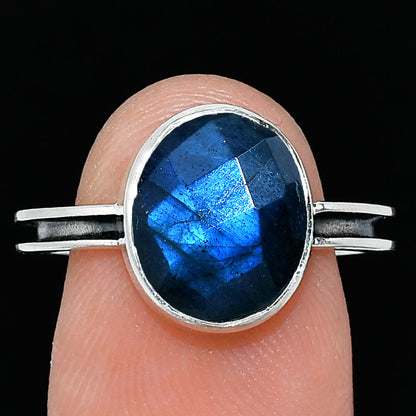 Natural Blue Labradorite Checker Ring size-8 R-1056 SDR241967