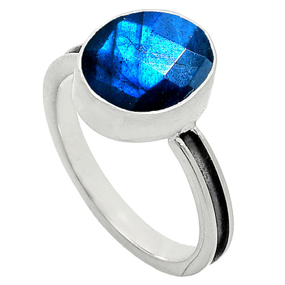 Natural Blue Labradorite Checker Ring size-8 R-1056 SDR241967