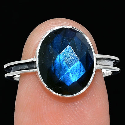 Natural Blue Labradorite Checker Ring size-8 R-1056 SDR241970